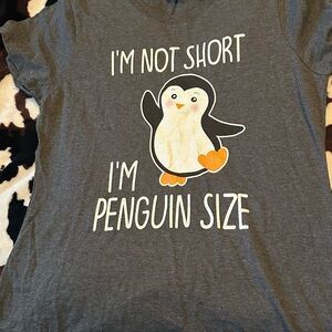 Gray Penguin Graphic T-Shirt